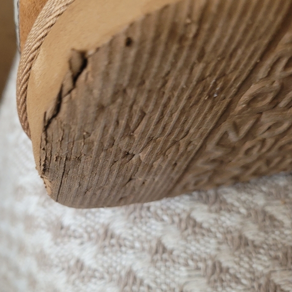 Bear Pawz Brown Suede Leather Booties Sheepskin Lining Size 9 - Picture 9 of 9